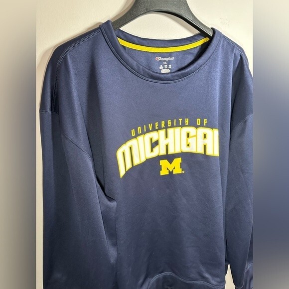 Champion University of Michigan sweatshirt crewneck navy blue size XL - Picture 6 of 9
